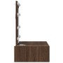 Tocador colgante con luces LED en roble marrón de , Tocadores para dormitorios - Ref: Foro24-865223, Precio: 90,27 €