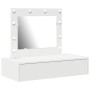 Mesa de Tocador Colgante con Luces LED - Blanca de , Tocadores para dormitorios - Ref: Foro24-865226, Precio: 109,66 €, Descu...