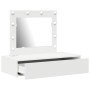 Mesa de Tocador Colgante con Luces LED - Blanca de , Tocadores para dormitorios - Ref: Foro24-865226, Precio: 109,66 €, Descu...