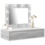 Mesa de tocador montada en la pared con luces LED gris sonoma de , Tocadores para dormitorios - Ref: Foro24-865231, Precio: 1...