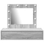 Mesa de tocador montada en la pared con luces LED gris sonoma de , Tocadores para dormitorios - Ref: Foro24-865231, Precio: 1...