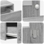 Mesa de tocador montada en la pared con luces LED gris sonoma de , Tocadores para dormitorios - Ref: Foro24-865231, Precio: 1...