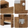 Mesa de Tocador Montada en la Pared con Luces LED de Madera Antigua de , Tocadores para dormitorios - Ref: Foro24-865233, Pre...