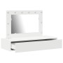 Mesa de Tocador Colgante con Luces LED Blanca de , Tocadores para dormitorios - Ref: Foro24-865235, Precio: 116,98 €, Descuen...