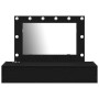 Mesa de tocador montada en la pared con luces LED en roble negro de , Tocadores para dormitorios - Ref: Foro24-865236, Precio...
