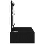 Mesa de tocador montada en la pared con luces LED en roble negro de , Tocadores para dormitorios - Ref: Foro24-865236, Precio...
