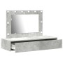 Mesa de tocador colgante con luces LED en gris concreto de , Tocadores para dormitorios - Ref: Foro24-865238, Precio: 112,12 ...