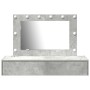 Mesa de tocador colgante con luces LED en gris concreto de , Tocadores para dormitorios - Ref: Foro24-865238, Precio: 112,12 ...