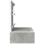 Mesa de tocador colgante con luces LED en gris concreto de , Tocadores para dormitorios - Ref: Foro24-865238, Precio: 112,12 ...