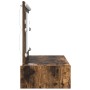 Mesa de tocador colgada con luces LED en roble ahumado de , Tocadores para dormitorios - Ref: Foro24-865239, Precio: 112,12 €...