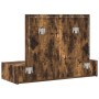 Mesa de tocador colgada con luces LED en roble ahumado de , Tocadores para dormitorios - Ref: Foro24-865239, Precio: 112,12 €...