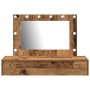 Mesa de Tocador Colgante con Luces LED Madera Antigua de , Tocadores para dormitorios - Ref: Foro24-865242, Precio: 112,12 €,...