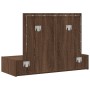 Mesa de tocador colgante con luces LED de roble marrón de , Tocadores para dormitorios - Ref: Foro24-865241, Precio: 115,57 €...