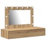 Mesa de tocador colgante con luces LED de roble de , Tocadores para dormitorios - Ref: Foro24-865243, Precio: 112,12 €, Descu...