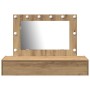 Mesa de tocador colgante con luces LED de roble de , Tocadores para dormitorios - Ref: Foro24-865243, Precio: 112,12 €, Descu...