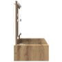 Mesa de tocador colgante con luces LED de roble de , Tocadores para dormitorios - Ref: Foro24-865243, Precio: 112,12 €, Descu...