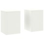 Soportes de Plantas para Exteriores Pilar 2 pcs Blanco 24x24x35 cm Acero de , Soportes para macetas - Ref: Foro24-865807, Pre...