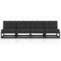 4-Sitzer-Gartensofa mit Kissen aus massivem Kiefernholz von vidaXL, Outdoor-Sofas - Ref: Foro24-3076393, Preis: 415,36 €, Rab...