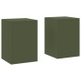 Soportes para Plantas de Exterior Pilar 2 pcs Verde Oliva 24x24x35 cm Acero de , Soportes para macetas - Ref: Foro24-865809, ...