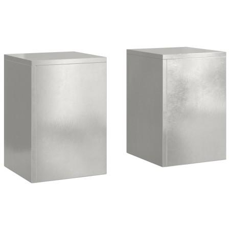 Soportes para Plantas Exterior Pillar 2 pcs 24x24x35 cm Acero Inoxidable de , Soportes para macetas - Ref: Foro24-865810, Pre...