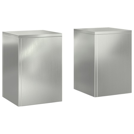 Soportes para Plantas para Exterior Pilar 2 pcs 24x24x35 cm Acero Galvanizado | Foro24.es | Tu tienda online para hogar, jardín y más Foro24.es