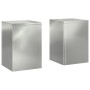 Soportes para Plantas para Exterior Pilar 2 pcs 24x24x35 cm Acero Galvanizado | Foro24.es | Tu tienda online para hogar, jardín y más Foro24.es