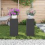 Esquineros de Plantas de Pilar 2 pcs Negro 24x24x55 cm Acero von , Topfständer - Ref: Foro24-865813, Preis: 61,04 €, Rabatt: %