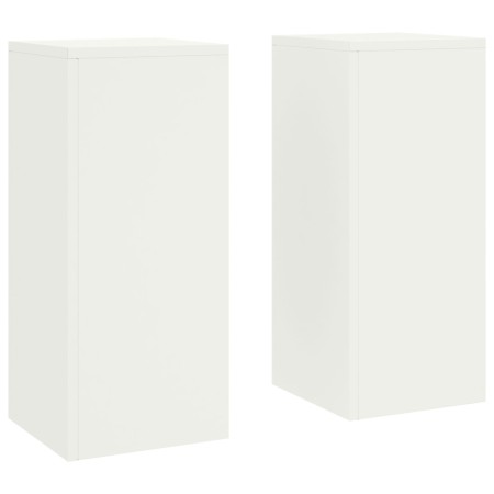 Juego de 2 Soportes de Plantas de para Exterior en blanco, 24x24x55 cm, Acero von , Topfständer - Ref: Foro24-865814, Preis: ...