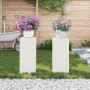 Juego de 2 Soportes de Plantas de para Exterior en blanco, 24x24x55 cm, Acero von , Topfständer - Ref: Foro24-865814, Preis: ...