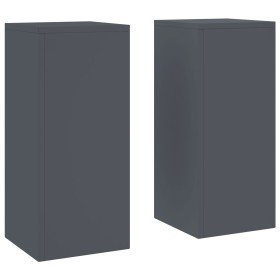 Soportes de plantas exteriores Pilar 2 pcs Antracita 24x24x55 cm Acero von , Topfständer - Ref: Foro24-865815, Preis: 63,78 €...