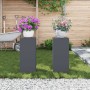 Soportes de plantas exteriores Pilar 2 pcs Antracita 24x24x55 cm Acero von , Topfständer - Ref: Foro24-865815, Preis: 63,78 €...