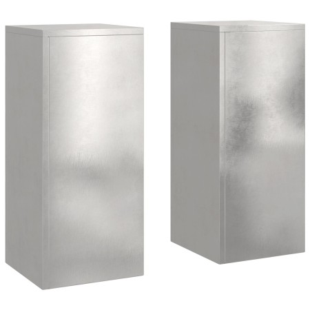 Soportes para Plantas de Exterior Pilares 2 pcs 24x24x55 cm Acero Inoxidable von , Topfständer - Ref: Foro24-865817, Preis: 9...