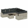 Conjunto de sofá de jardín 9 pcs 55 x 55 x 37 cm