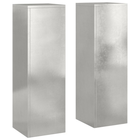 Soportes de plantas exteriores Pilar 2 pcs 24x24x75 cm Acero inoxidable von , Topfständer - Ref: Foro24-865824, Preis: 118,62...