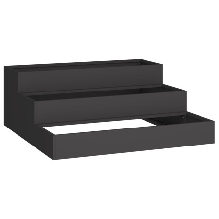Macetero de jardín  de 3 niveles 90x90x35 cm en acero negro | Foro24.es | Tu tienda online para hogar, jardín y más Foro24.es