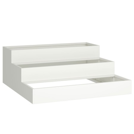 Macetero de Jardín  3 Niveles 90x90x35 cm Blanco Acero | Foro24.es | Tu tienda online para hogar, jardín y más Foro24.es