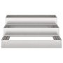 Macetero de jardín de tres niveles 90x90x35 cm Acero inoxidable by , Pots and planters - Ref: Foro24-865838, Price: 138,58 €,...