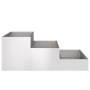 Macetero de jardín de tres niveles 90x90x35 cm Acero inoxidable by , Pots and planters - Ref: Foro24-865838, Price: 138,58 €,...