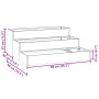 Macetero de jardín de tres niveles 90x90x35 cm Acero inoxidable by , Pots and planters - Ref: Foro24-865838, Price: 138,58 €,...