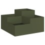 Maceta de Jardín 100x100x48 cm Verde Oliva Acero by , Pots and planters - Ref: Foro24-865851, Price: 144,41 €, Discount: %