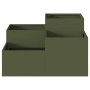 Maceta de Jardín 100x100x48 cm Verde Oliva Acero de , Maceteros y jardineras - Ref: Foro24-865851, Precio: 151,88 €