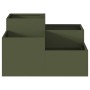 Maceta de Jardín 100x100x48 cm Verde Oliva Acero by , Pots and planters - Ref: Foro24-865851, Price: 144,41 €, Discount: %