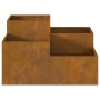 Macetero de jardín 100x100x48 cm Acero resistente a la intemperie by , Pots and planters - Ref: Foro24-865854, Price: 133,15 ...