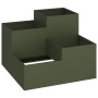 Plantador de jardín 100x100x60 cm Verde Oliva Acero by , Pots and planters - Ref: Foro24-865865, Price: 166,51 €, Discount: %