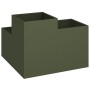 Plantador de jardín 100x100x60 cm Verde Oliva Acero by , Pots and planters - Ref: Foro24-865865, Price: 166,51 €, Discount: %
