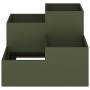 Plantador de jardín 100x100x60 cm Verde Oliva Acero by , Pots and planters - Ref: Foro24-865865, Price: 166,51 €, Discount: %