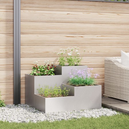 Jardinera  100x100x60 cm Acero inoxidable | Foro24.es | Tu tienda online para hogar, jardín y más Foro24.es