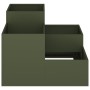 Plantador de jardín 100x100x60 cm Verde Oliva Acero by , Pots and planters - Ref: Foro24-865865, Price: 166,51 €, Discount: %