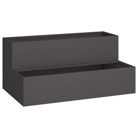 Macetero de Jardín - Acero Negro de 2 Niveles, 100x60x45 cm by , Pots and planters - Ref: Foro24-865869, Price: 101,16 €, Dis...
