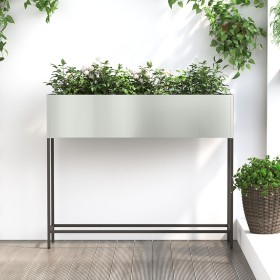 Jardinera Elevada 100x26x82 cm Acero Galvanizado by , Pots and planters - Ref: Foro24-865881, Price: 71,64 €, Discount: %